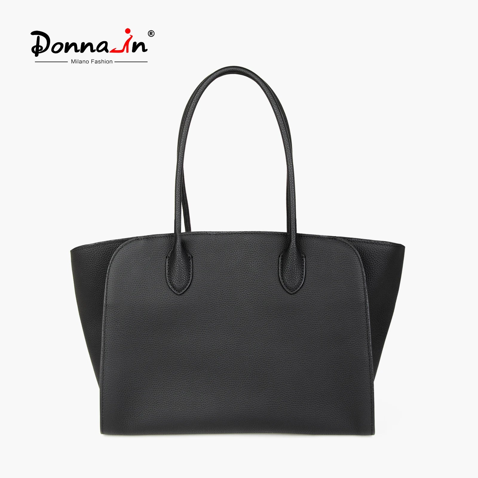 DONNAIN Casual Slouchy Tote Bag Real Cow Leather Large Minimalist Women Handbag with Long Handle for Daily Commuting Smash Price Shop