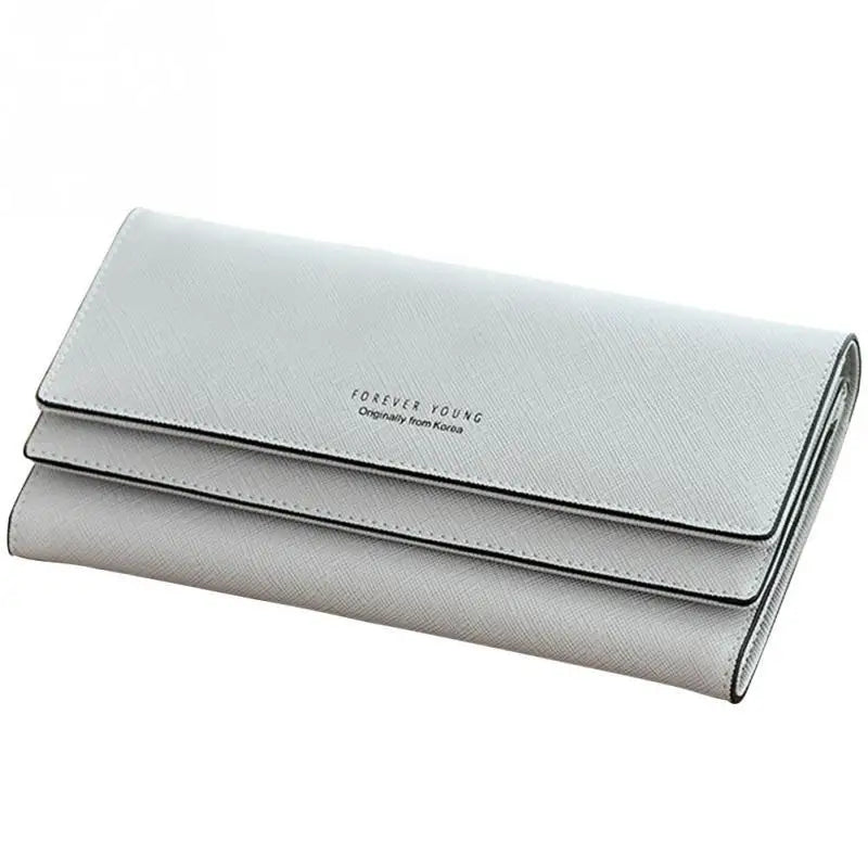 Elegant Large Capacity PU Wallet Clutch in Light Grey – product image 7