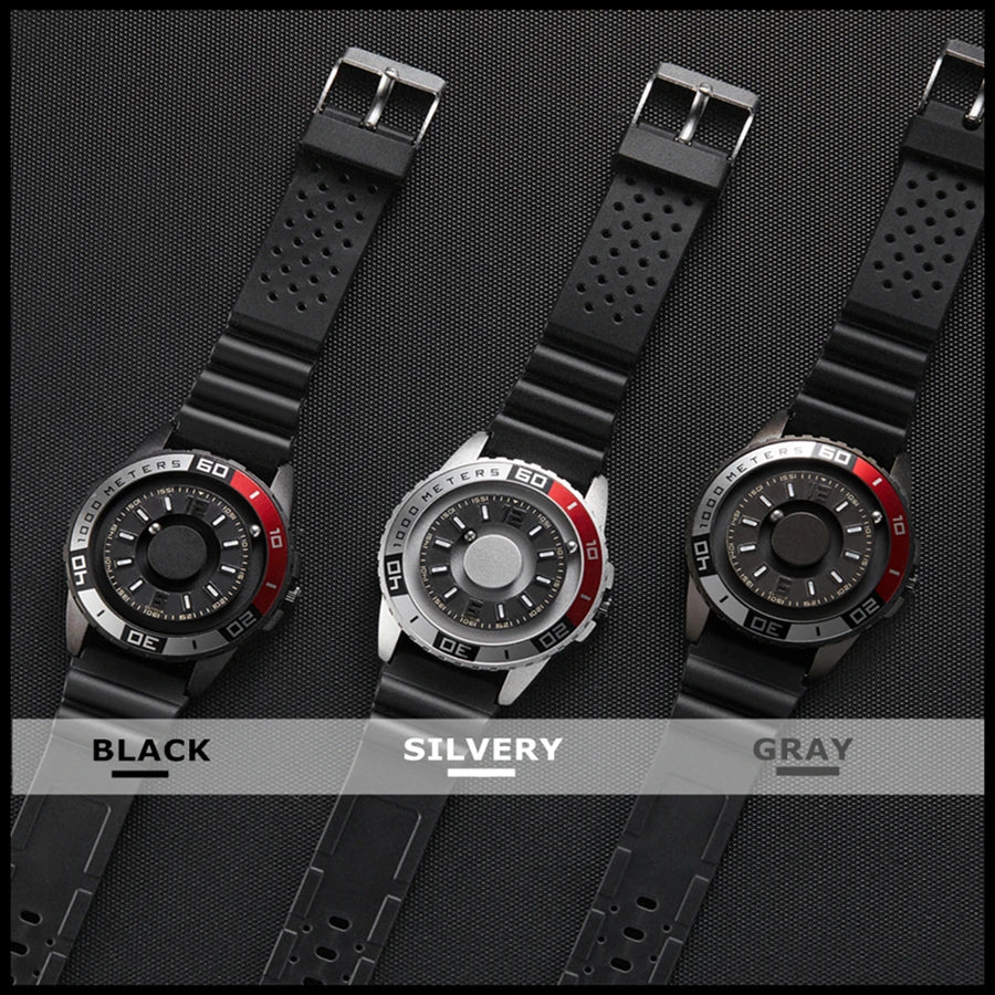 EUTOUR Magnetic Ball Watch Men Quartz