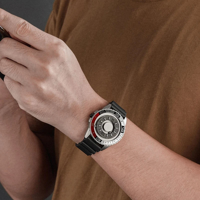 EUTOUR Magnetic Ball Watch Men Quartz