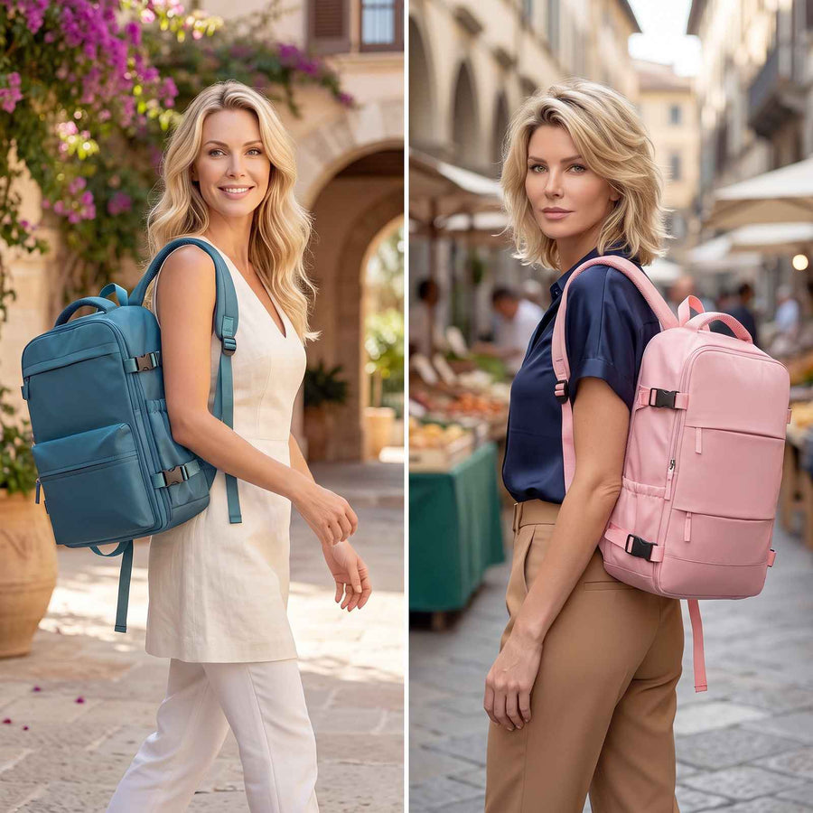 Expandable Vacuum Compression Travel Laptop Backpack – lifestyle image 4