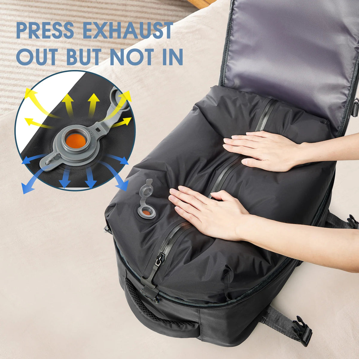 Expandable Vacuum Compression Travel Laptop Backpack – product image 8