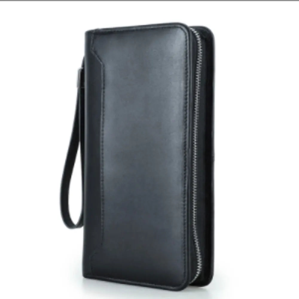 Family Passport Wallet with AirTag Slot for Travel Genuine Leather Credit Card Boarding Pass Holder Pen Cover Money Clutch Bag Smash Price Shop