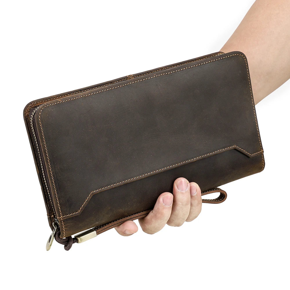 Family Passport Wallet with AirTag Slot for Travel Genuine Leather Credit Card Boarding Pass Holder Pen Cover Money Clutch Bag Smash Price Shop