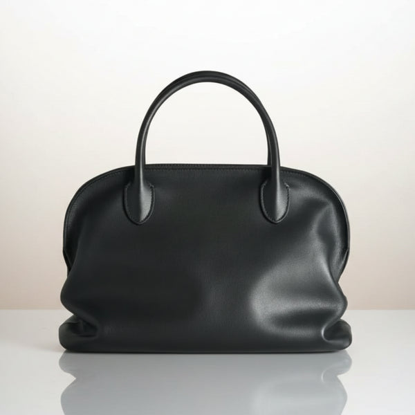 Genuine Leather Shell Shoulder Tote Bag