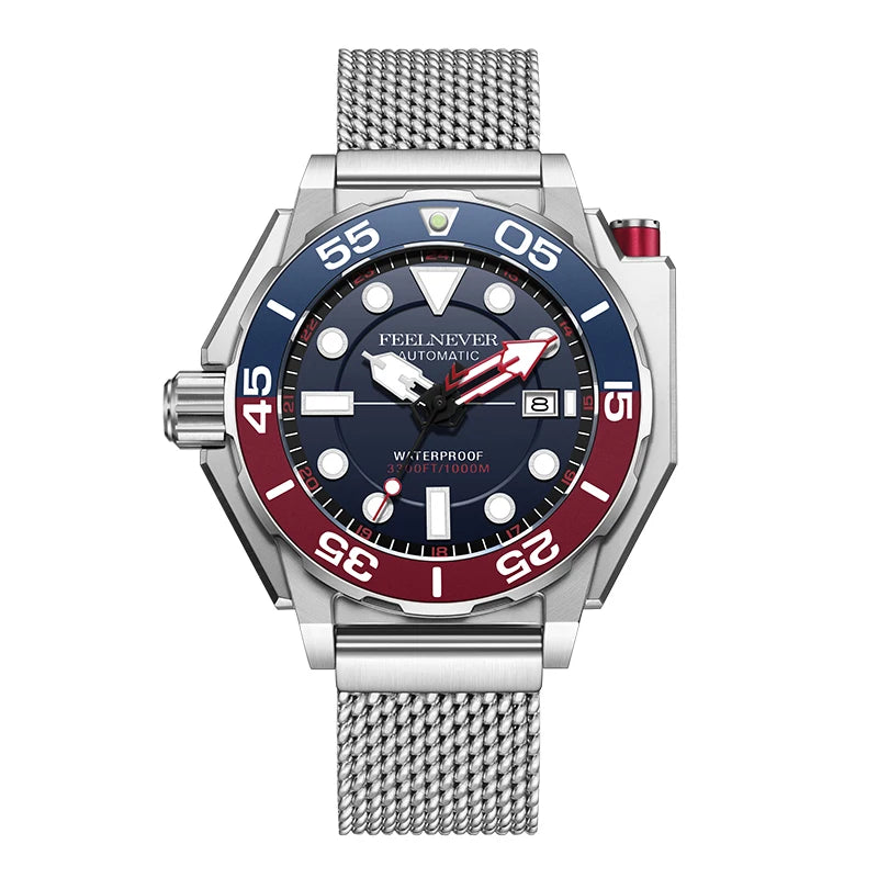 FeelNever Automatic 100BAR Diver Men’s Sapphire Watch