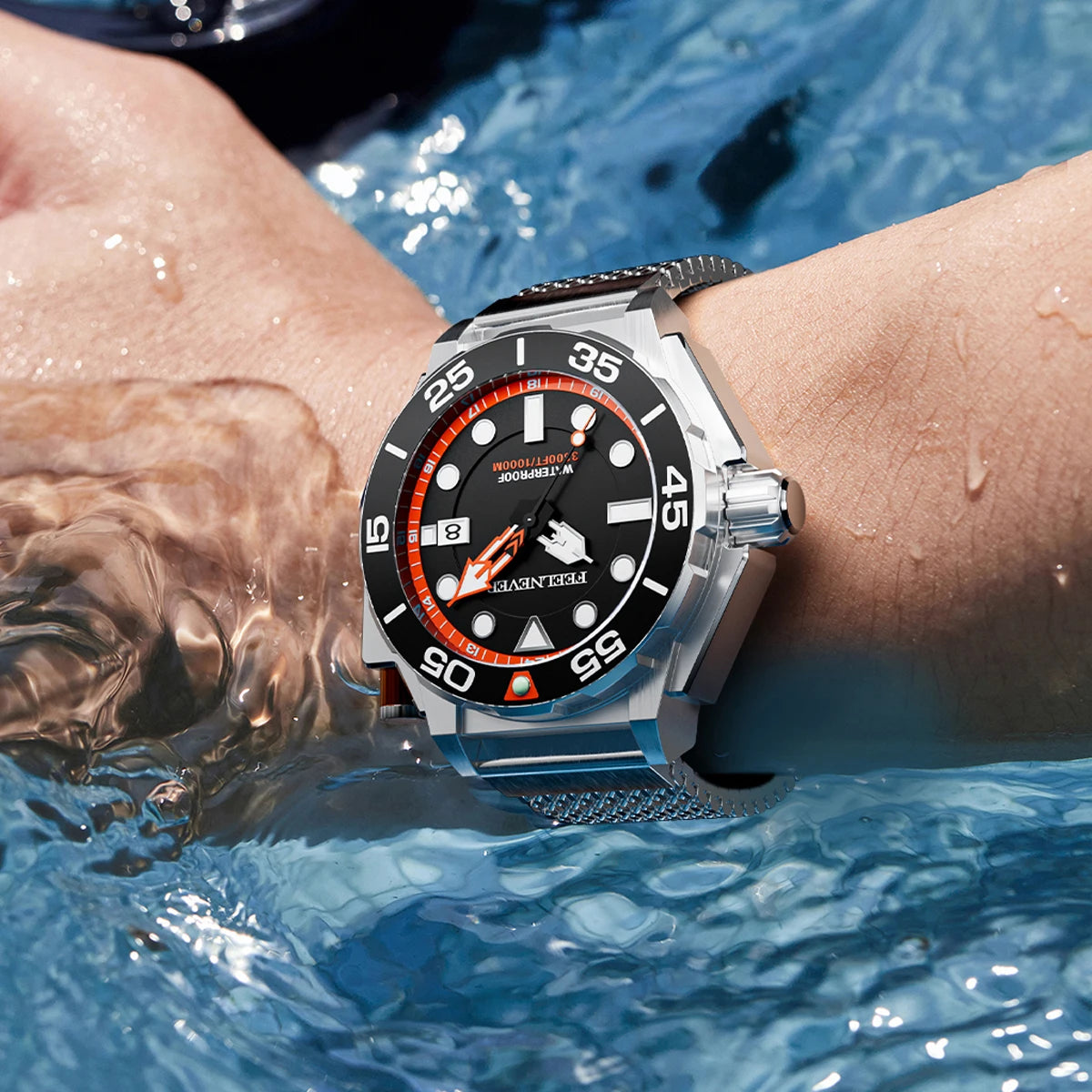 FeelNever Automatic 100BAR Diver Men’s Sapphire Watch Smash Price Shop