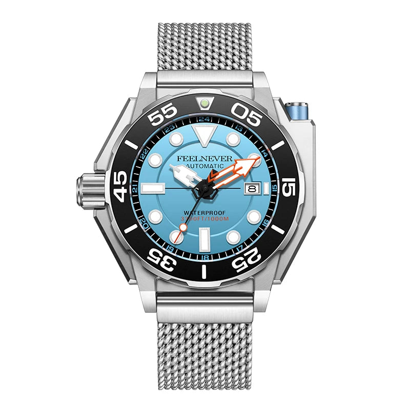 FeelNever Automatic 100BAR Diver Men’s Sapphire Watch