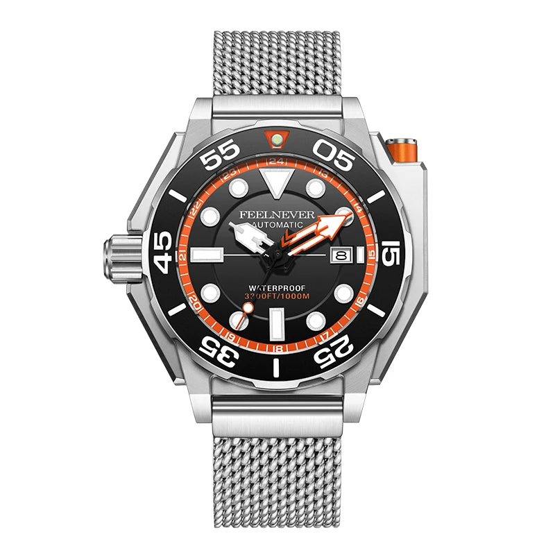 FeelNever Automatic 100BAR Diver Men’s Sapphire Watch Smash Price Shop