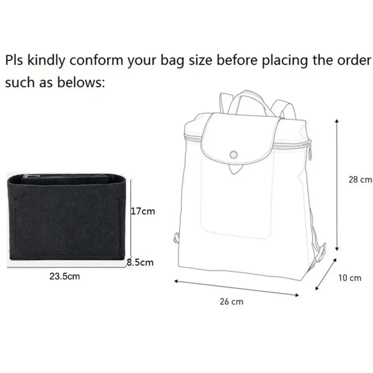 Felt Tote Bag Organizer Insert – product image 15