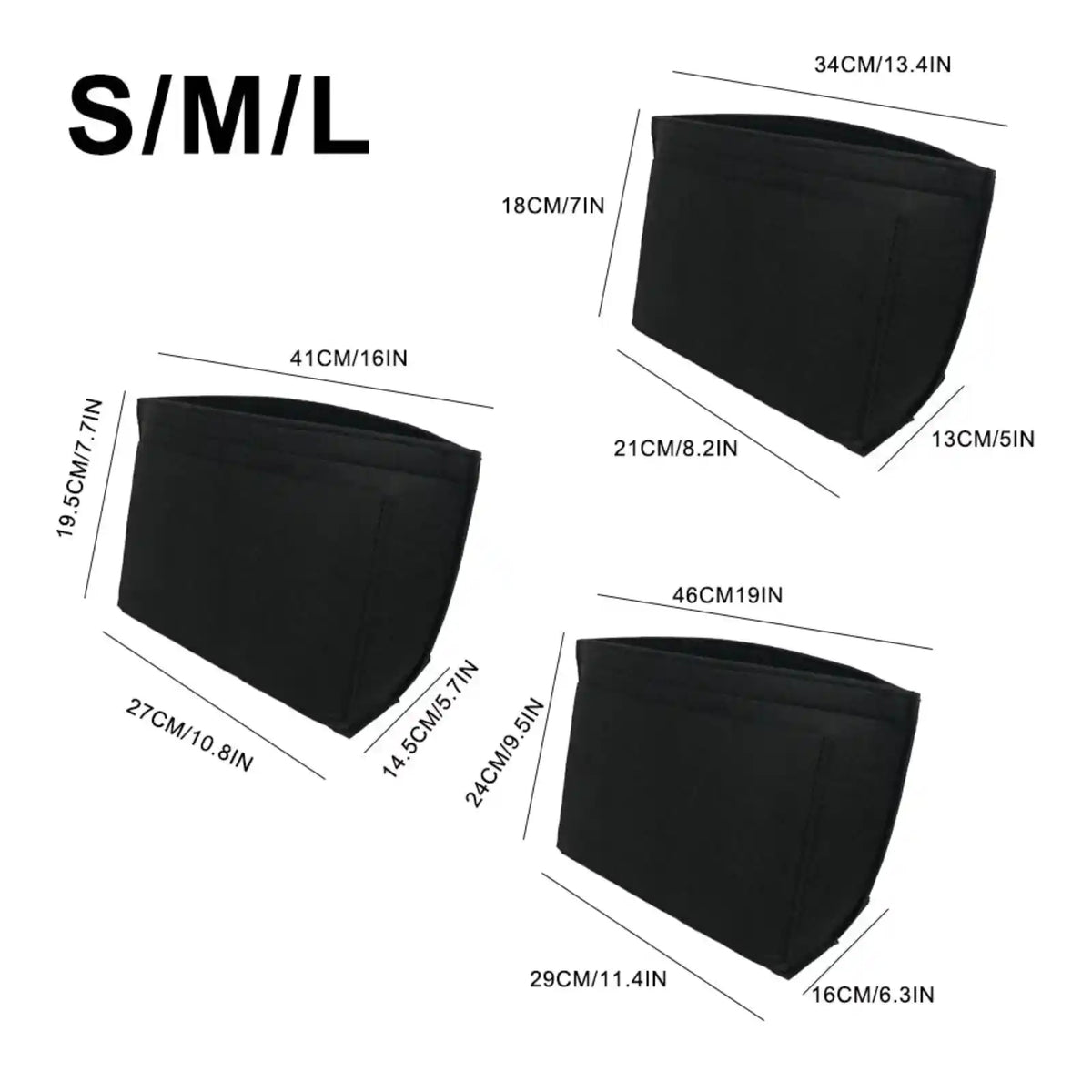 Felt Zipper Handbag Organizer Insert – detail image 5