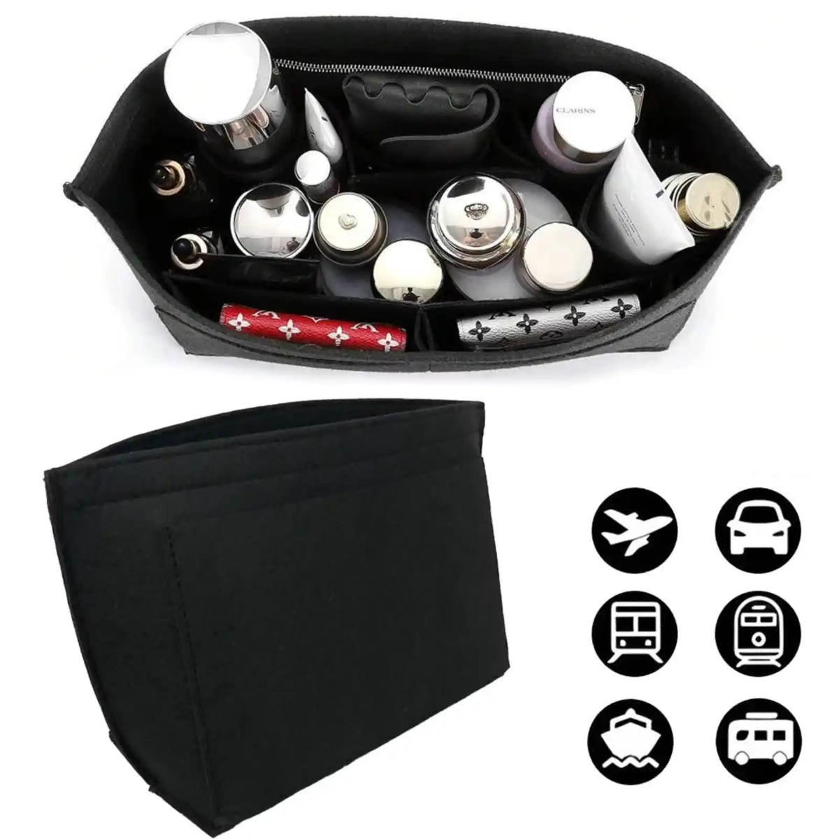 Felt Zipper Handbag Organizer Insert – product image 8