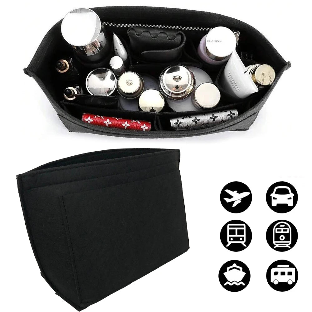 Felt zipper purse organizer insert for handbags storage bag bag organizer Smash Price Shop