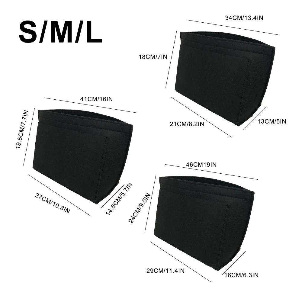Felt zipper purse organizer insert for handbags storage bag bag organizer Smash Price Shop