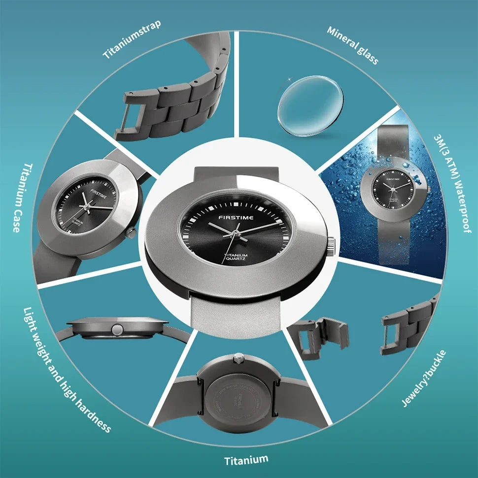 Firstime Women's Ultra-Light Titanium Quartz Watch