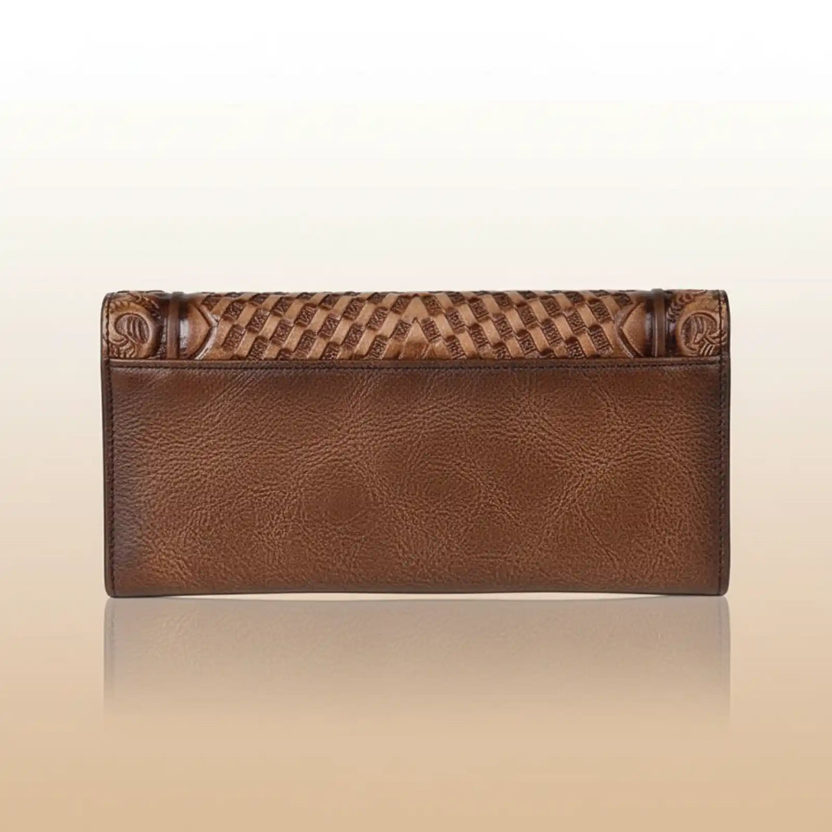 Floral Genuine Leather Organizer Wallet