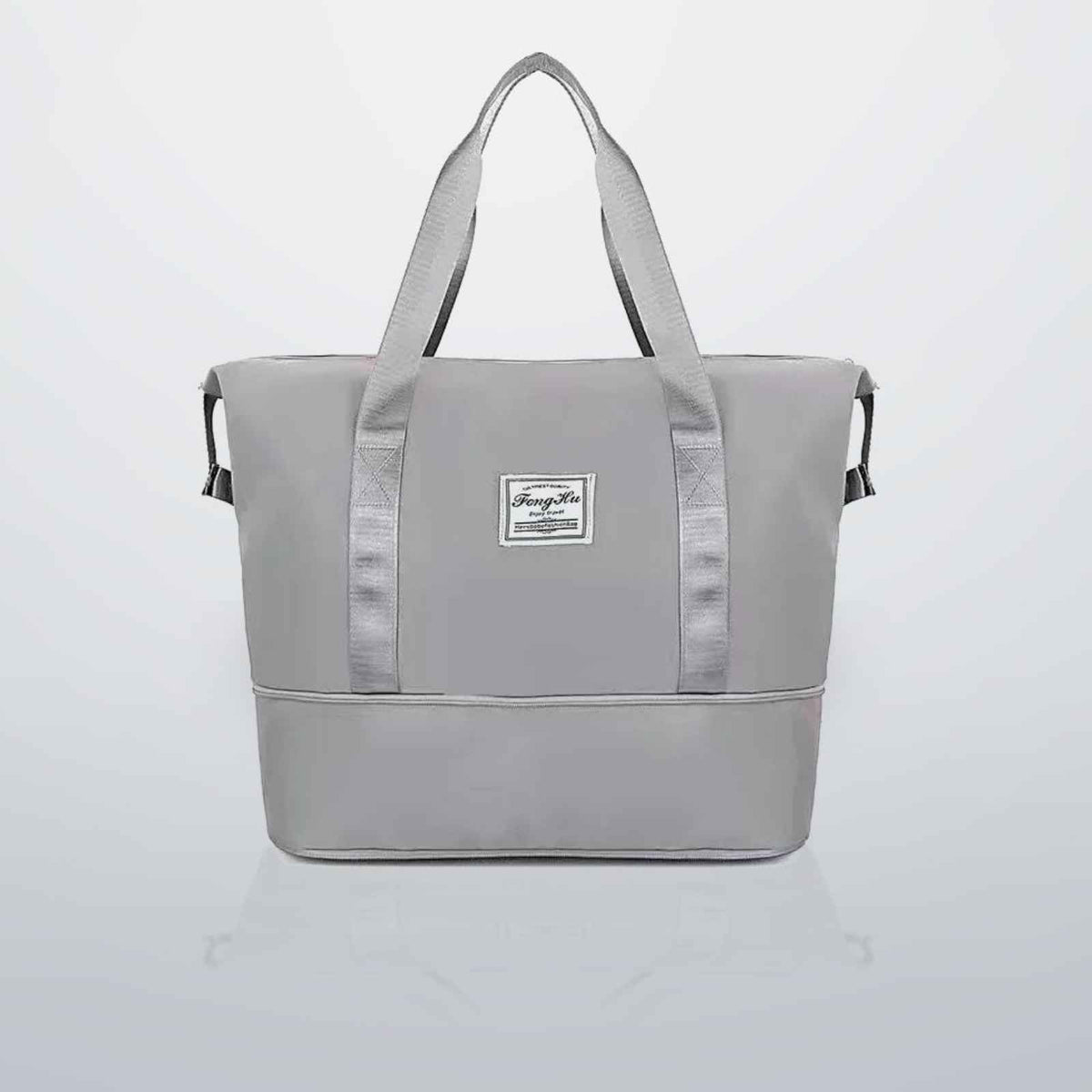 Foldable Nylon Weekender Travel Bag in Grey Foldable – product image 5