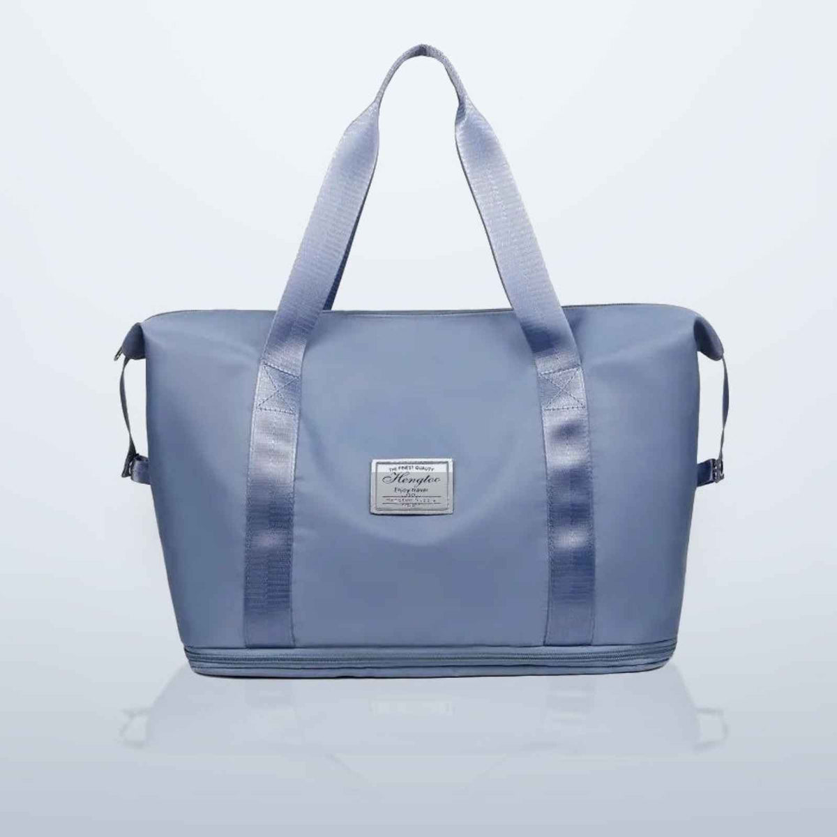 Foldable Nylon Weekender Travel Bag in blue – product image 8