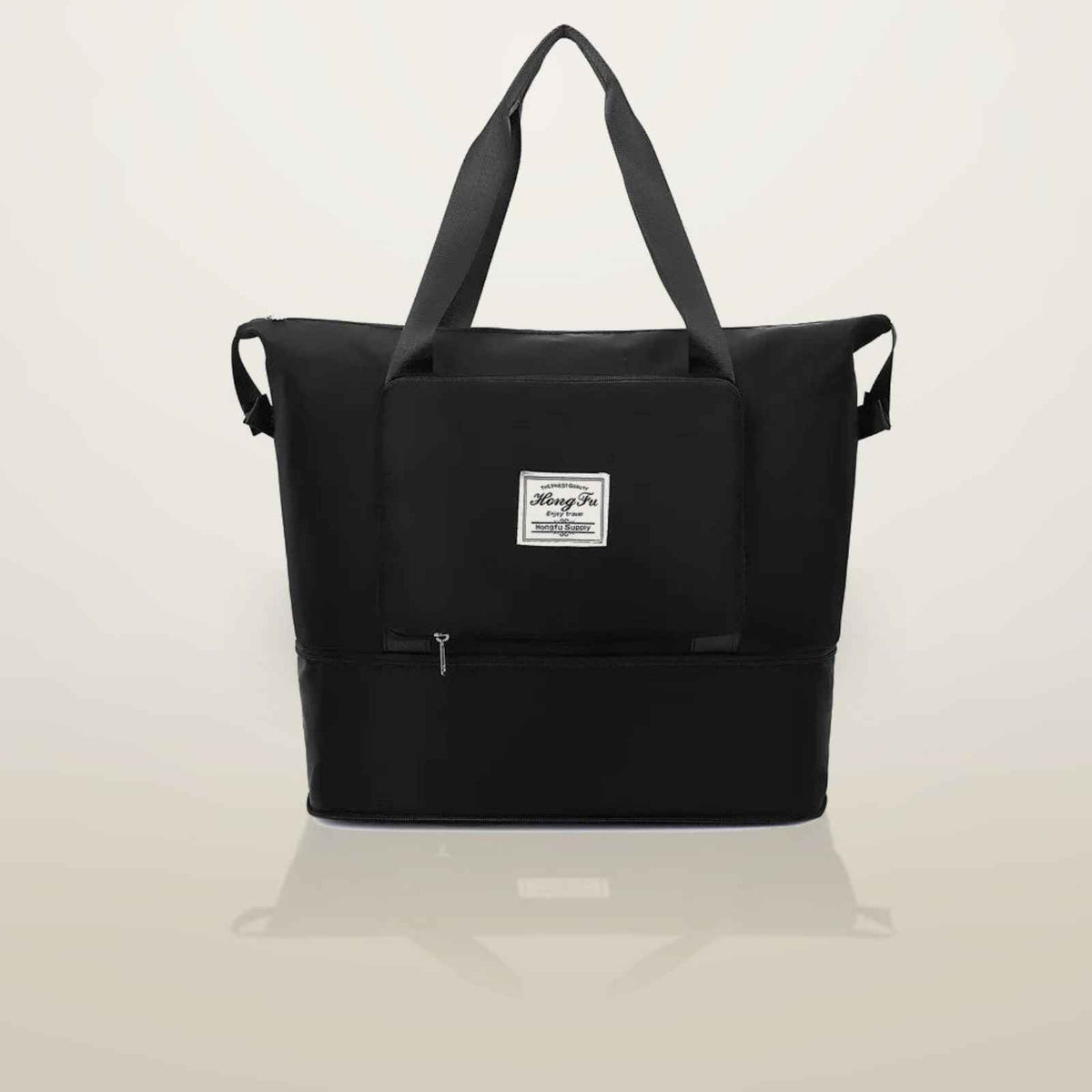 Foldable Nylon Weekender Travel Bag in Black Foldable – product image 10