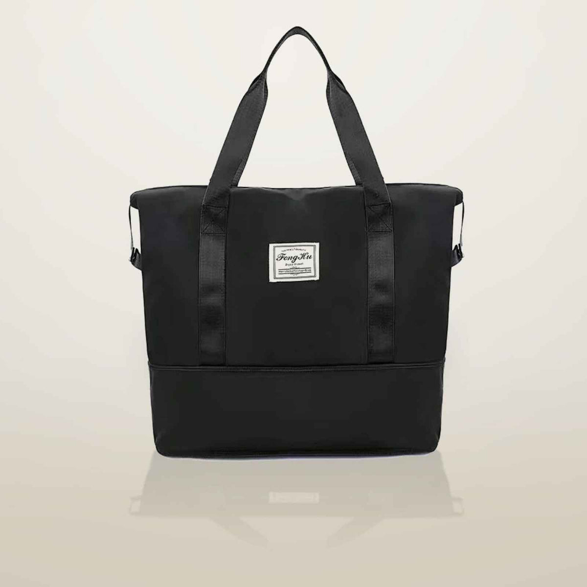Foldable Nylon Weekender Travel Bag in Black – product image 11