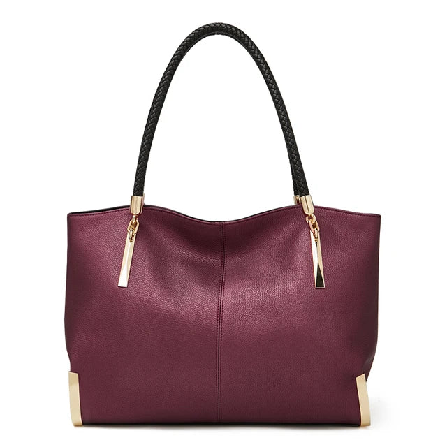 FOXER Genuine Leather Lady's Handbag Elegant Luxury Design Women Shoulder Bag Large Capacity Tote Bag Best Gift for Mom,Wife Smash Price Shop