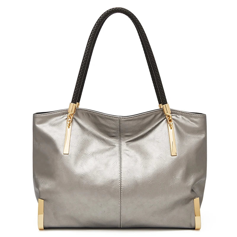 FOXER Genuine Leather Lady's Handbag Elegant Luxury Design Women Shoulder Bag Large Capacity Tote Bag Best Gift for Mom,Wife Smash Price Shop