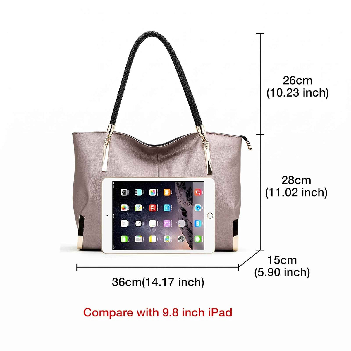 FOXER Split Leather Large Shoulder Tote Bag Smash Price Shop Work Tote