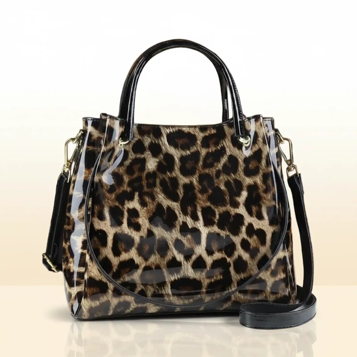 Genuine Leather Croc-Embossed Bucket Tote