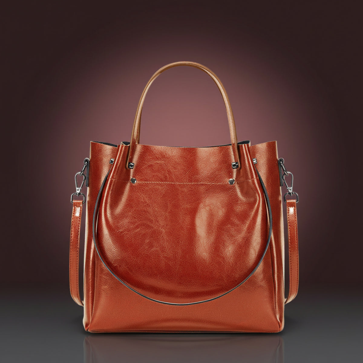 Genuine Leather Multi-Carry Work Tote Bag for Women ZENCY