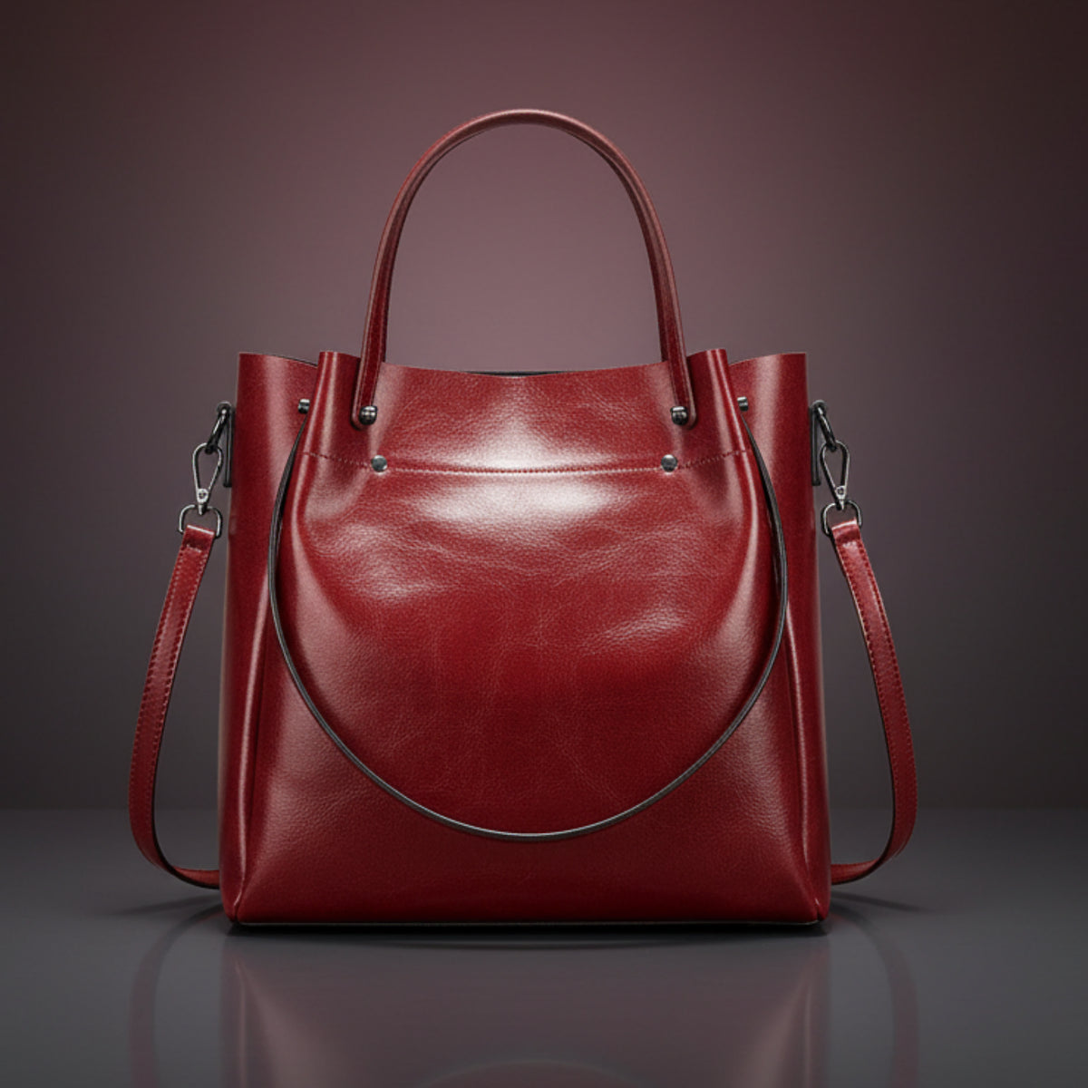 Genuine Leather Multi-Carry Work Tote Bag for Women ZENCY