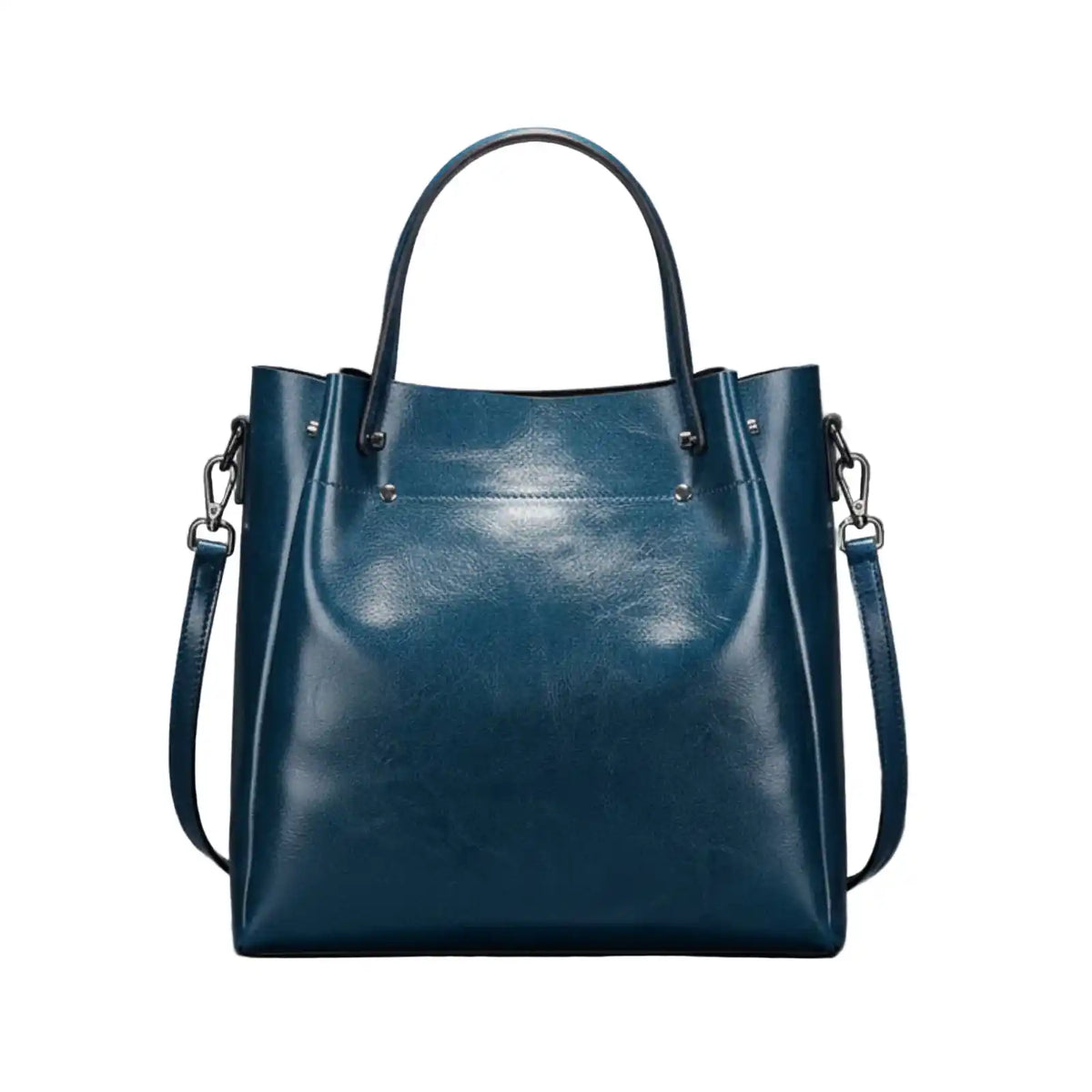 Genuine Leather Multi-Carry Work Tote Bag for Women in Dark Blue – product image 5