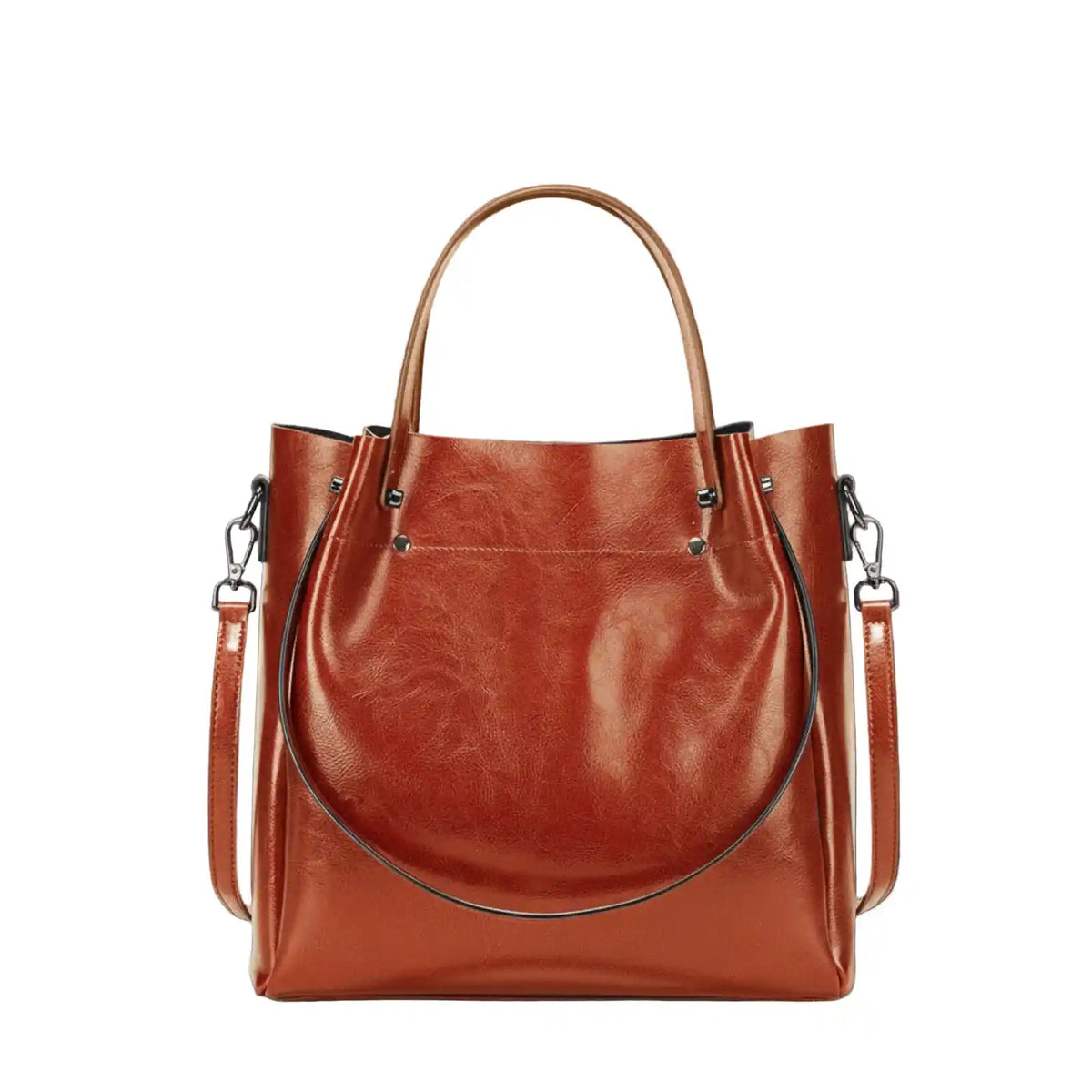 Genuine Leather Multi-Carry Work Tote Bag for Women in Brown – product image 8