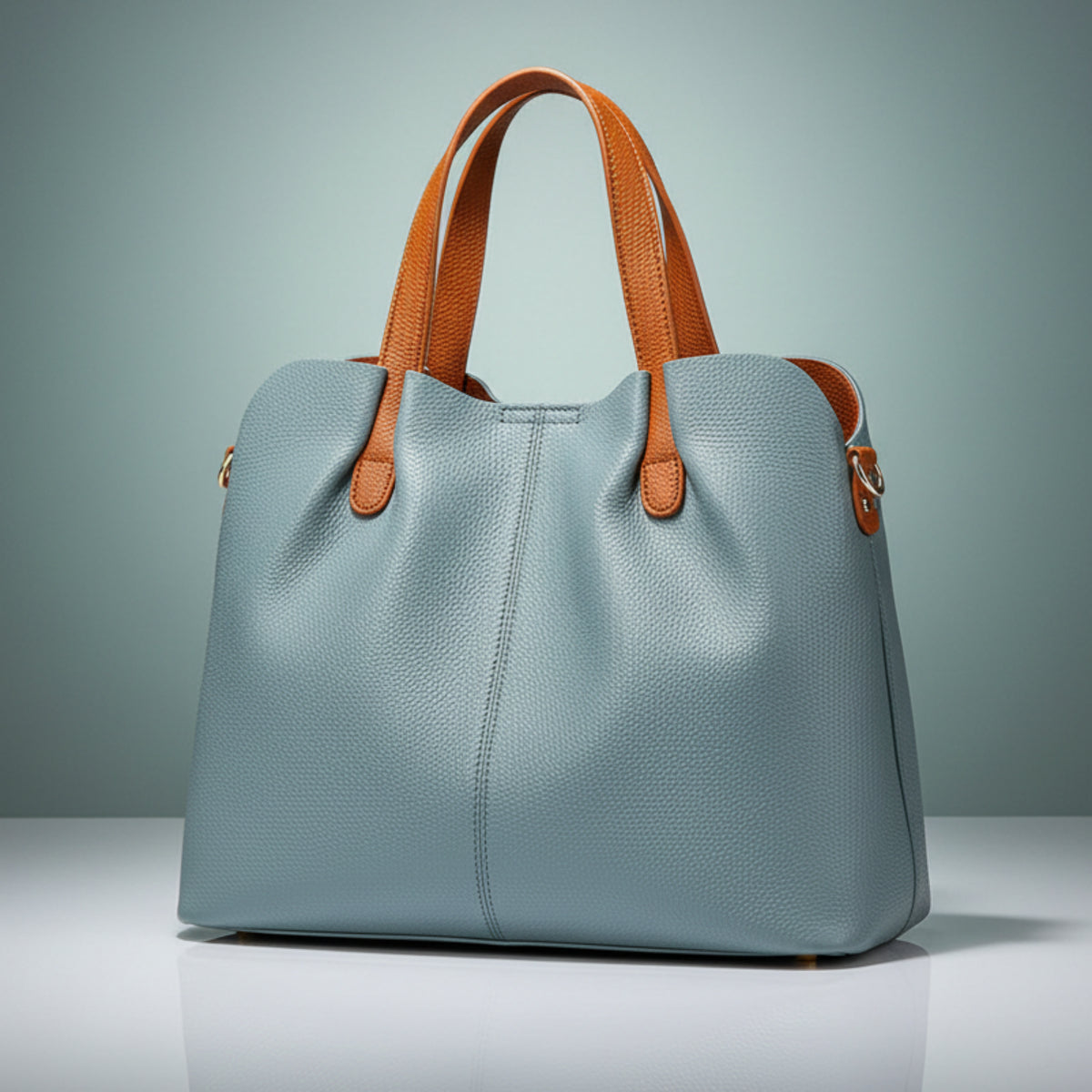 Genuine Leather Ruched Work Tote Bag for Women Smash Price Shop Work Tote Bag