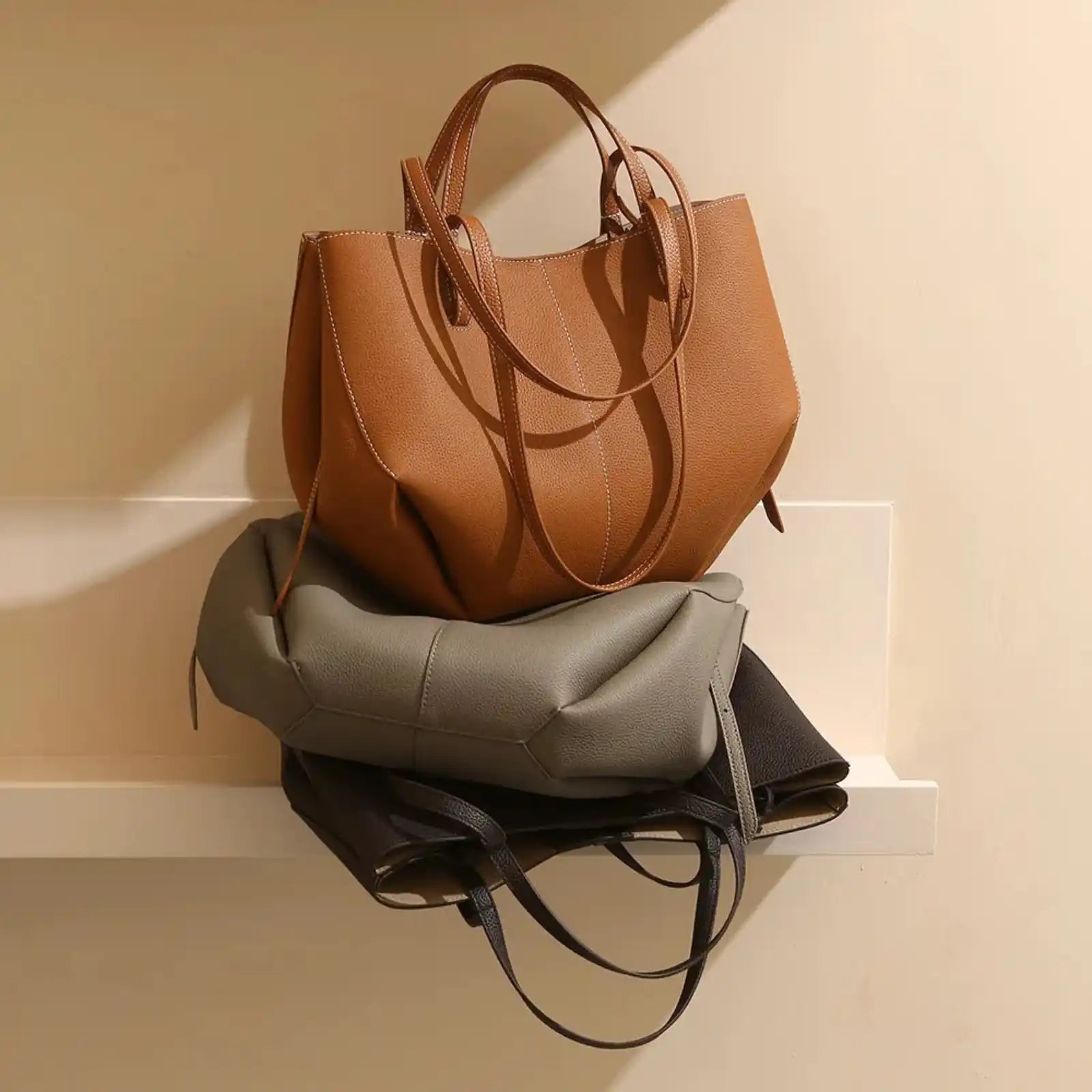 Genuine Leather Shoulder Tote for Work & Travel – product image 10