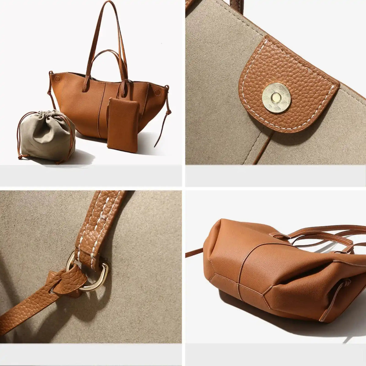 Genuine Leather Shoulder Tote for Work & Travel – product image 12