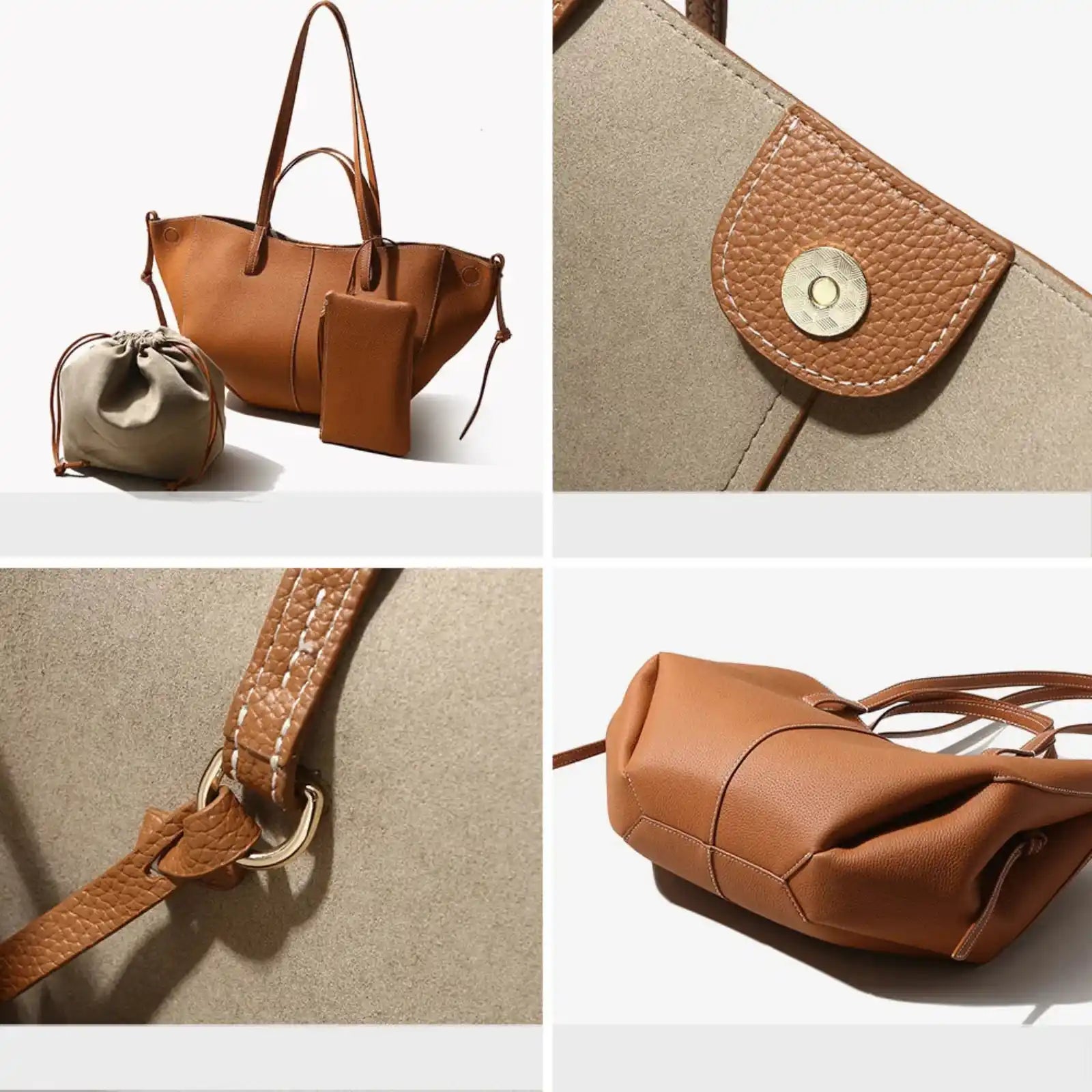 Genuine Leather Shoulder Tote for Work & Travel – product image 12