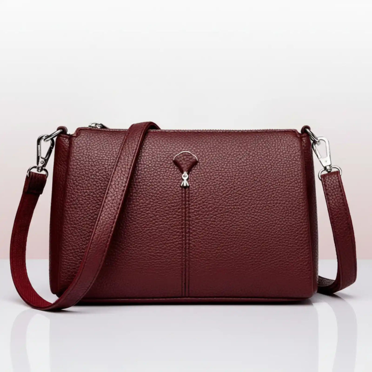 Genuine Leather Three-Layer Crossbody Shoulder Bag Smash Price Shop Crossbody Shoulder Bag