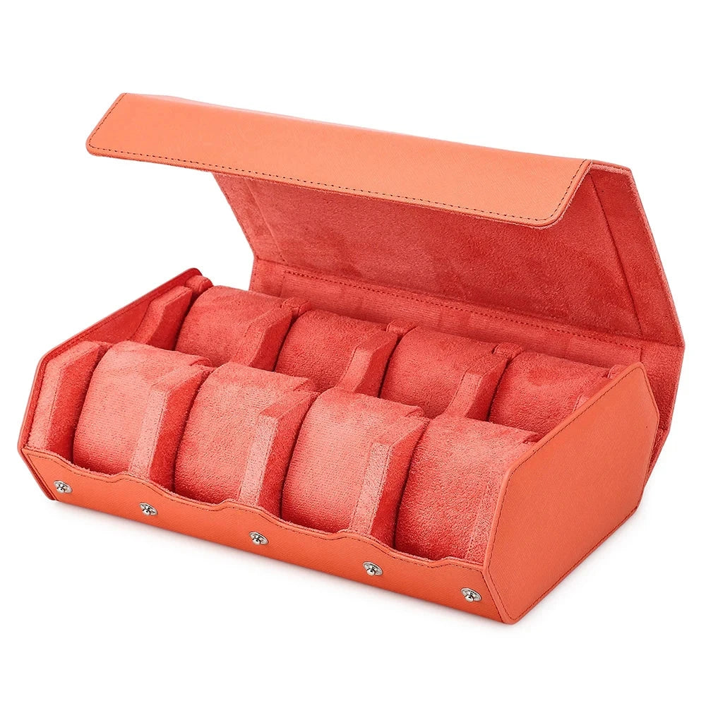 Genuine Leather Watch Roll Case – 6/8 Slot Travel Box Smash Price Shop Unisex