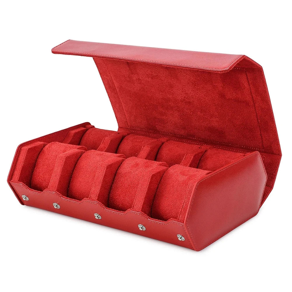 Genuine Leather Watch Roll Case – 6/8 Slot Travel Box Smash Price Shop Unisex