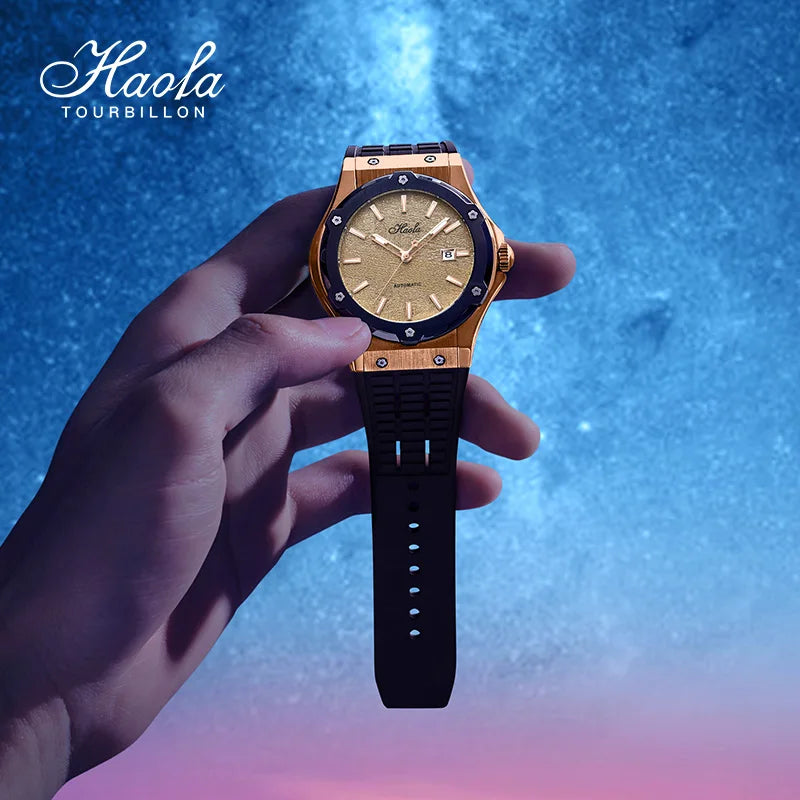 Haofa 1911 Business Automatic Watch – Day/Date, Sapphire, 5ATM Smash Price Shop Men's Watch