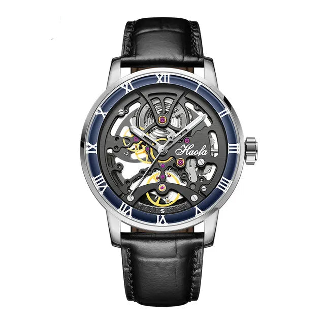 Haofa 1933 Skeleton Watch – 80h Power, Ceramic Scale, Luminous Dial