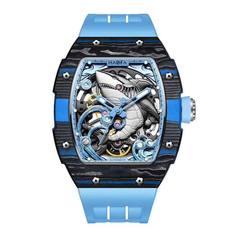 Haofa 1990 3D Shark Watch – Carbon, Luminous, 80h Power