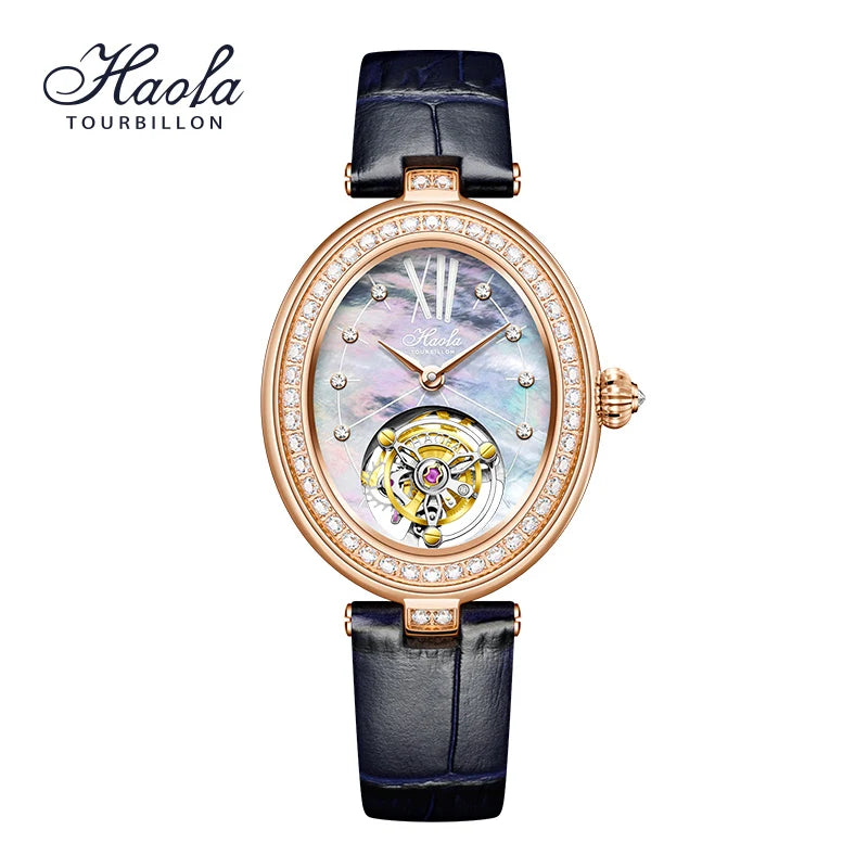 Haofa 2118 Ladies Flying Tourbillon Watch – Sapphire Oval Limited Edition Smash Price Shop Women's Watch