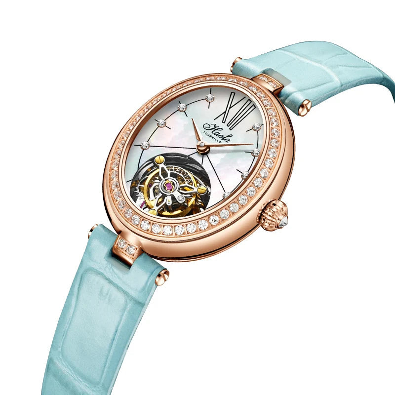 Haofa 2118 Ladies Flying Tourbillon Watch – Sapphire Oval Limited Edition Smash Price Shop Women's Watch