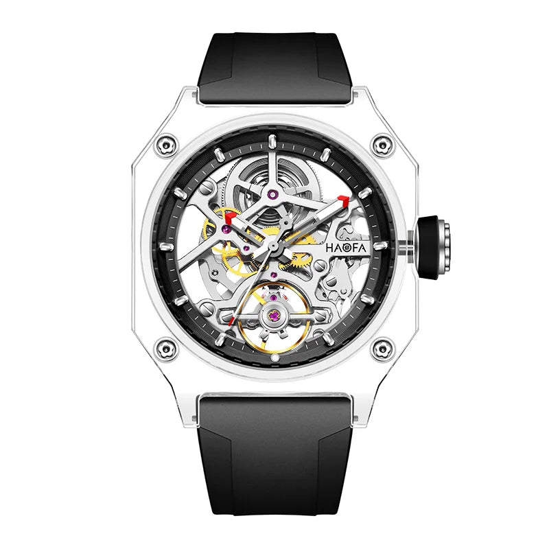 Haofa 2208 Skeleton Automatic Watch – Sapphire Crystal Irregular Case Smash Price Shop Men's Watch
