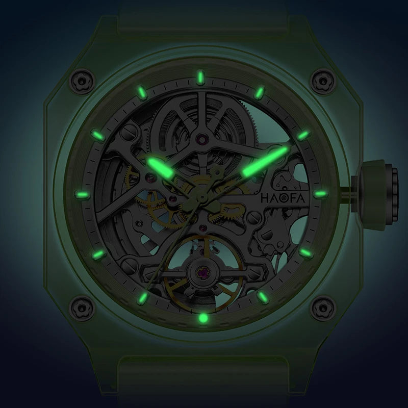 Haofa 2208 Skeleton Automatic Watch – Sapphire Crystal Irregular Case Smash Price Shop Men's Watch