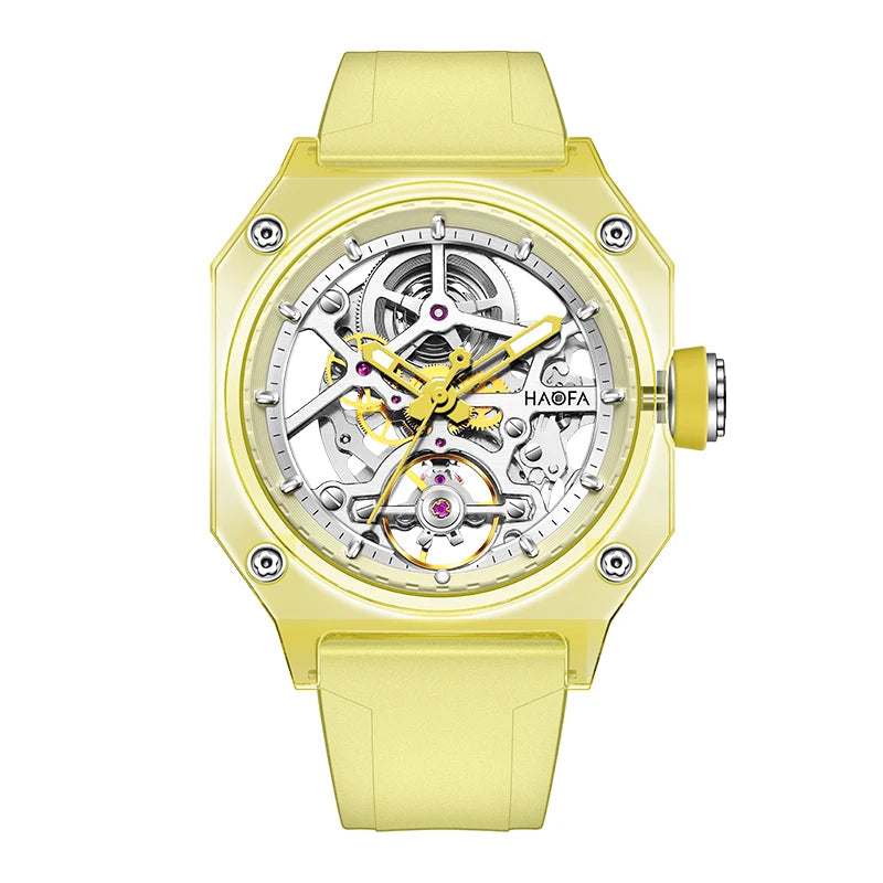 Haofa 2208 Skeleton Automatic Watch – Sapphire Crystal Irregular Case Smash Price Shop Men's Watch