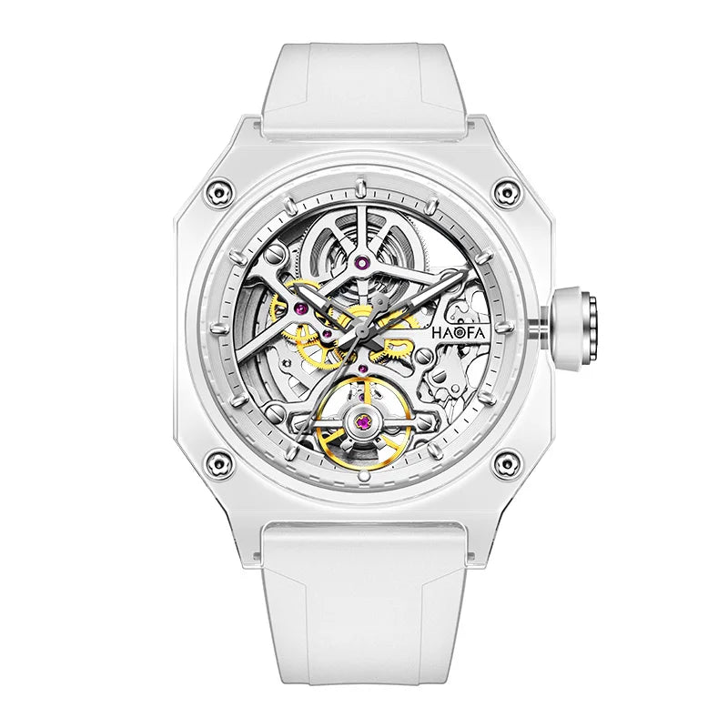Haofa 2208 Skeleton Watch – Transparent Automatic, 72h Power