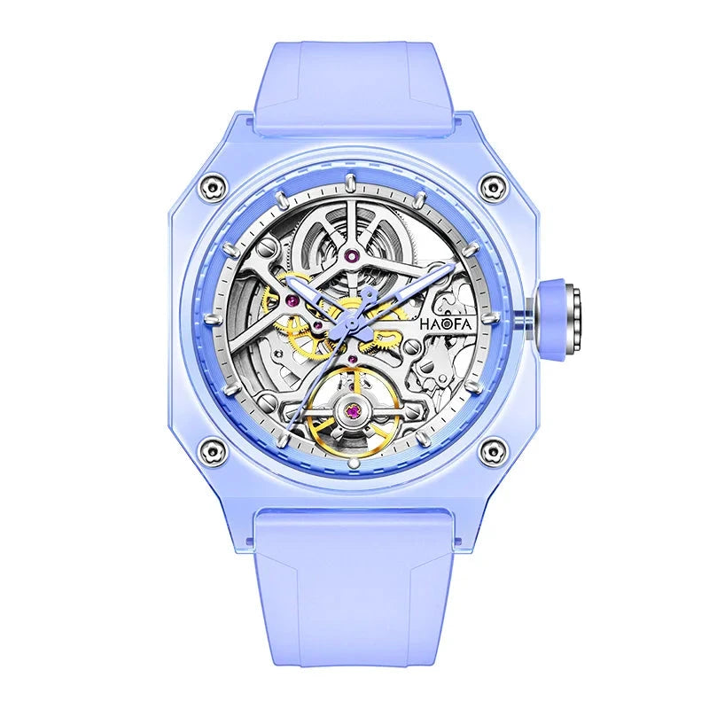 Haofa 2208 Skeleton Watch – Transparent Automatic, 72h Power