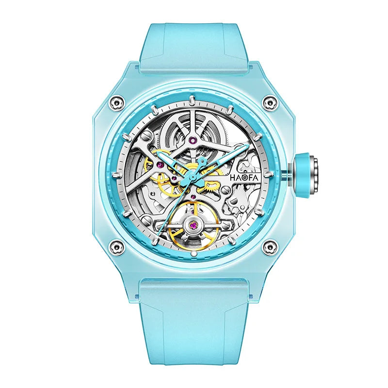 Haofa 2208 Skeleton Watch – Transparent Automatic, 72h Power